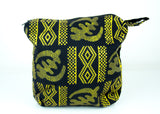 Pochette africaine Wax Noir & Doré