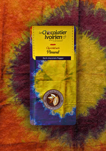Tablette de Chocolat Noir & Piment, le Chocolatier ivoirien