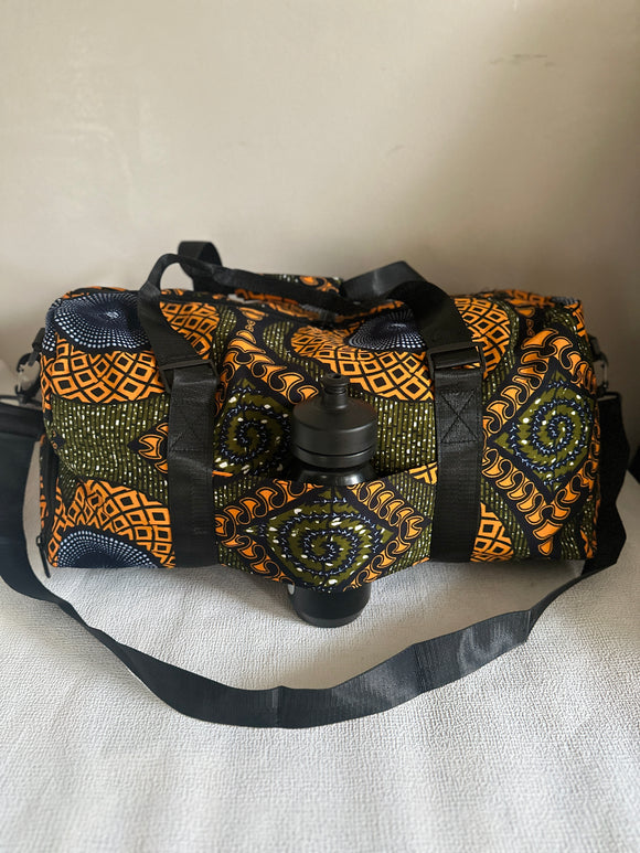 sac-a-dos-wax-femme-homme-voyage-sport-tissu-africain-pagne-colore-jaune-vert-noir-extensible-ordinateur-unisex-expedition-randonnee