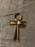 Bague dorée Grosse Croix Ankh