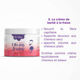 Bienfaits Crème capillaire enfant chantilly karite fraise cosmétique naturelle cheveux afro secs crepus texturés 