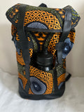 sac-a-dos-wax-femme-homme-voyage-sport-tissu-africain-pagne-colore-jaune-vert-noir-extensible-ordinateur-unisex-expedition-randonnee-sport 