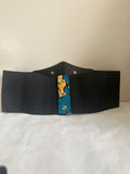 grande-ceinture-wax-femme-tissu-pagne-belt-gainant-ventre-plat-corset-imprime-colore-bleu-turquoise-fleur-mariage-noir-taille-unique-kemet-market-dos-strech’