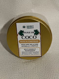 Huile de coco bio solide naturel peau et cheveux brut non désodorisé bienfaits démaquillant waterproof pot 100g Kemet Market livraison gratuite